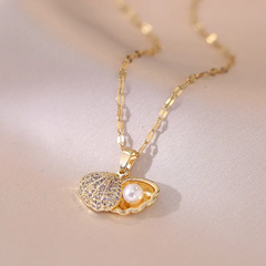 seashell pearl pendent chain
