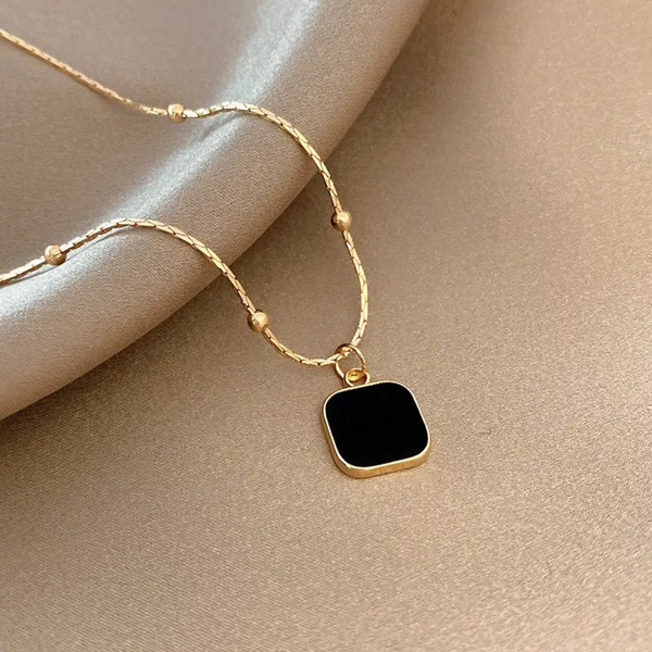 black stone pendent chain