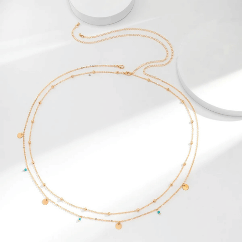 Golden Drop Charm Waist Chain – Ethnic Belly Chain for Women