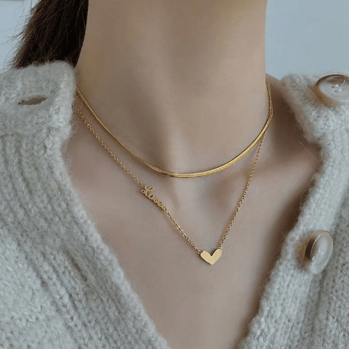 Golden Love Layered NecklaceGolden Love Layered Necklace