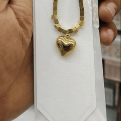 Golden Heart Charm Necklace