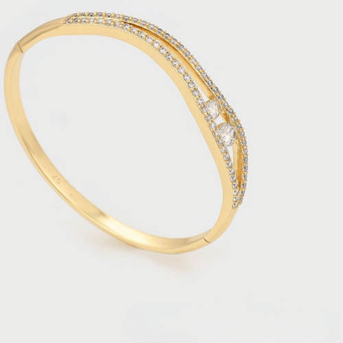 Golden Grace Crystal Bangle