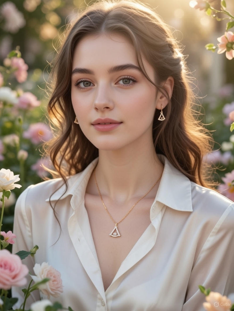 Elegant Crystal Arch Pendant Necklace