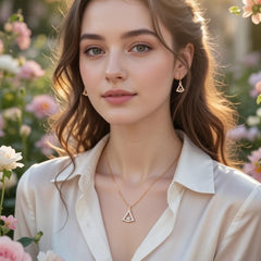 Elegant Crystal Arch Pendant Necklace