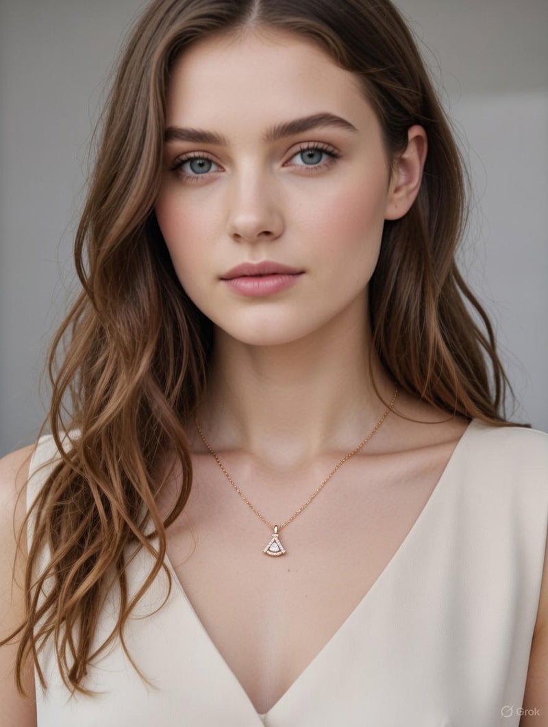 Elegant Crystal Arch Pendant Necklace