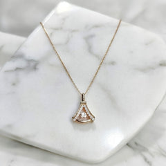 Elegant Crystal Arch Pendant Necklace