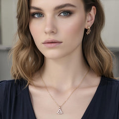 Elegant Crystal Arch Pendant Necklace