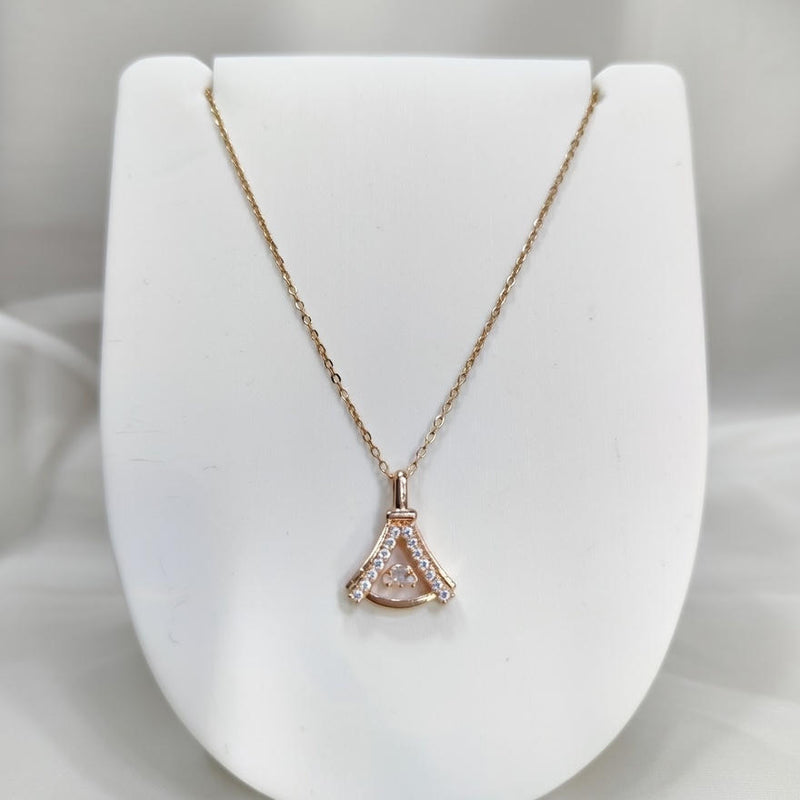 Elegant Crystal Arch Pendant Necklace