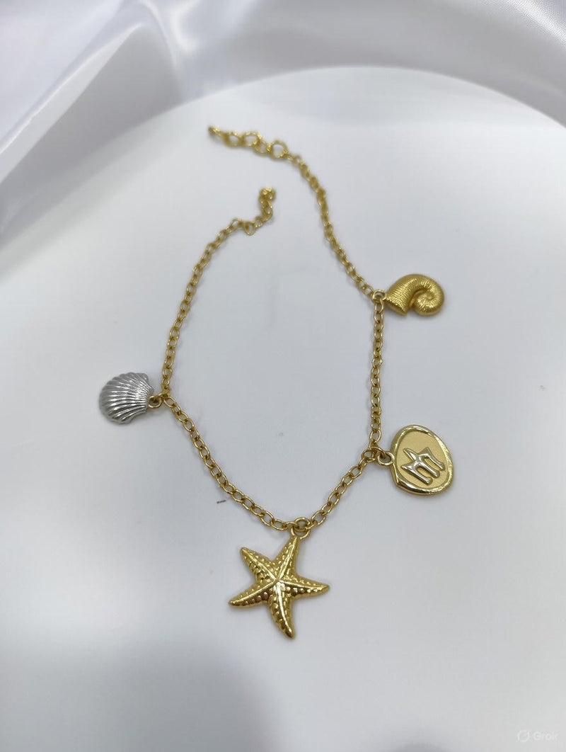 Ocean Charm Gold Bracelet for Women