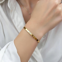 Forever Love Engraved Cuff Bracelet (Gold & Silver Plated)