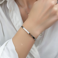 Forever Love Engraved Cuff Bracelet (Gold & Silver Plated)