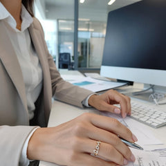 Elegant Gold “Love” Diamond Finger Ring