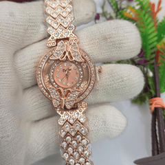 Rose Crystal Butterfly Luxury Women’s Watch