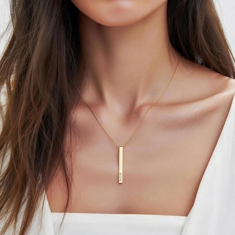 Minimal Bar Pendant Necklace