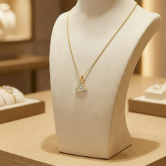 Elegant Crystal Arch Pendant Necklace