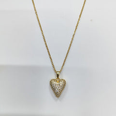 Radiant Heart Crystal Pendant Necklace