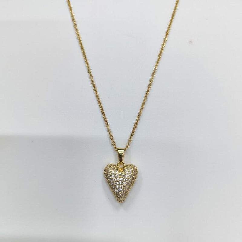 Radiant Heart Crystal Pendant Necklace