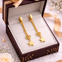 Celestial Star Chain Drop Earrings