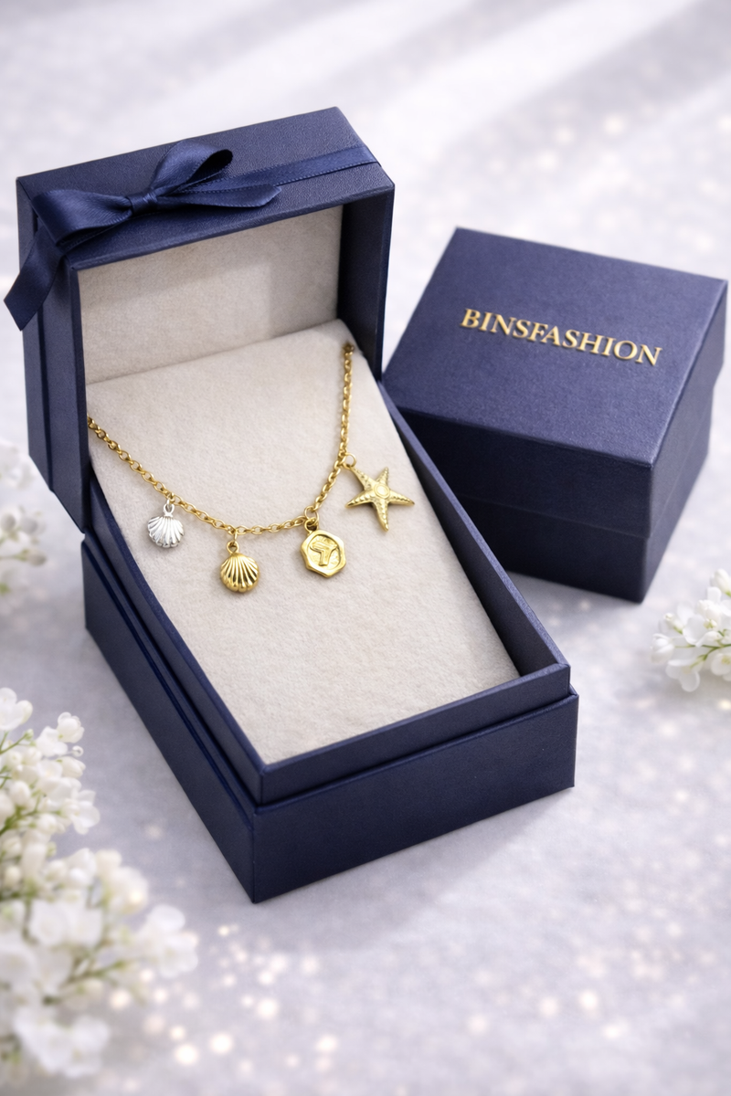 Ocean Charm Gold Bracelet for Women