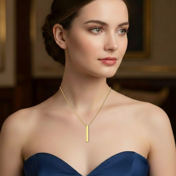 Minimal Bar Pendant Necklace
