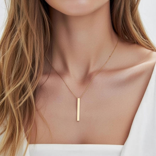 Minimal Bar Pendant Necklace
