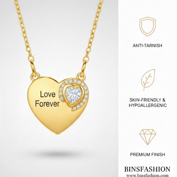 Love Forever Heart Pendant Necklace