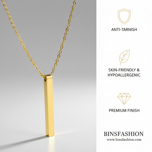Minimal Bar Pendant Necklace