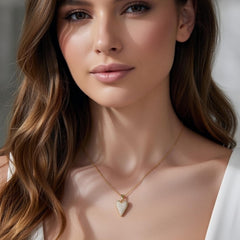 Radiant Heart Crystal Pendant Necklace