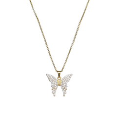Butterfly dimond pendant