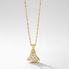 Elegant Crystal Arch Pendant Necklace